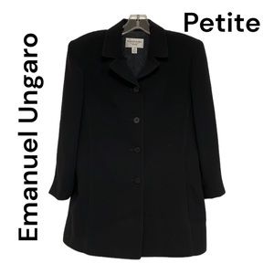 Emanuel Ungaro Black Blazer Vintage size 6 Petite